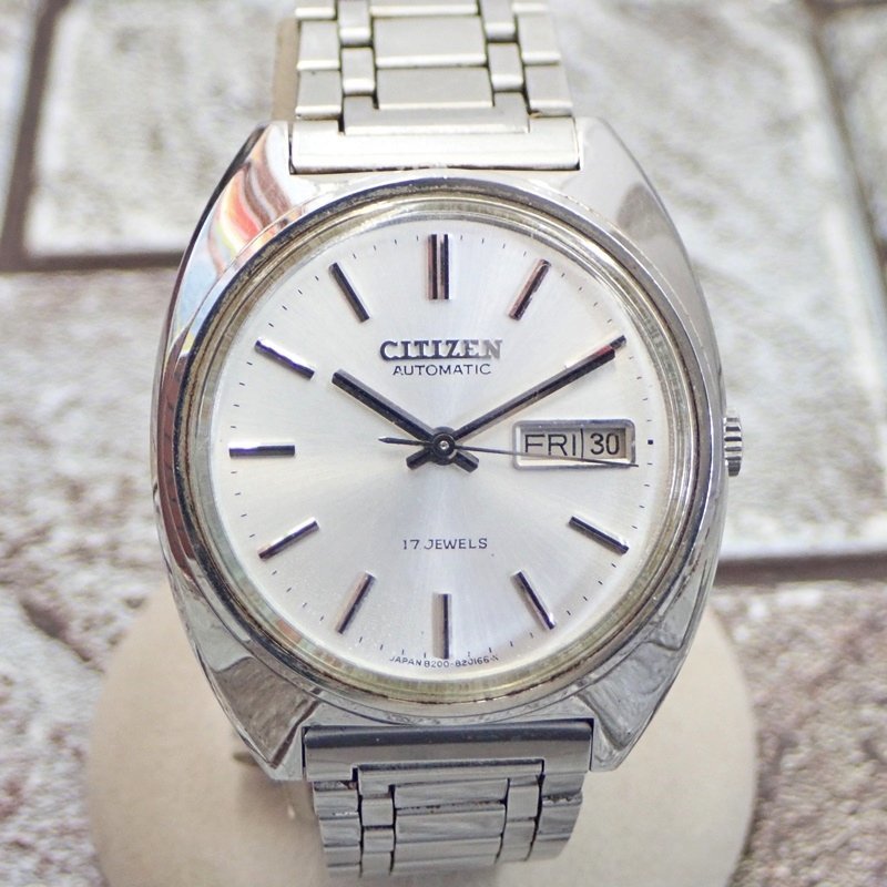 美品】CITIZEN 自動巻き 時計 シルバー