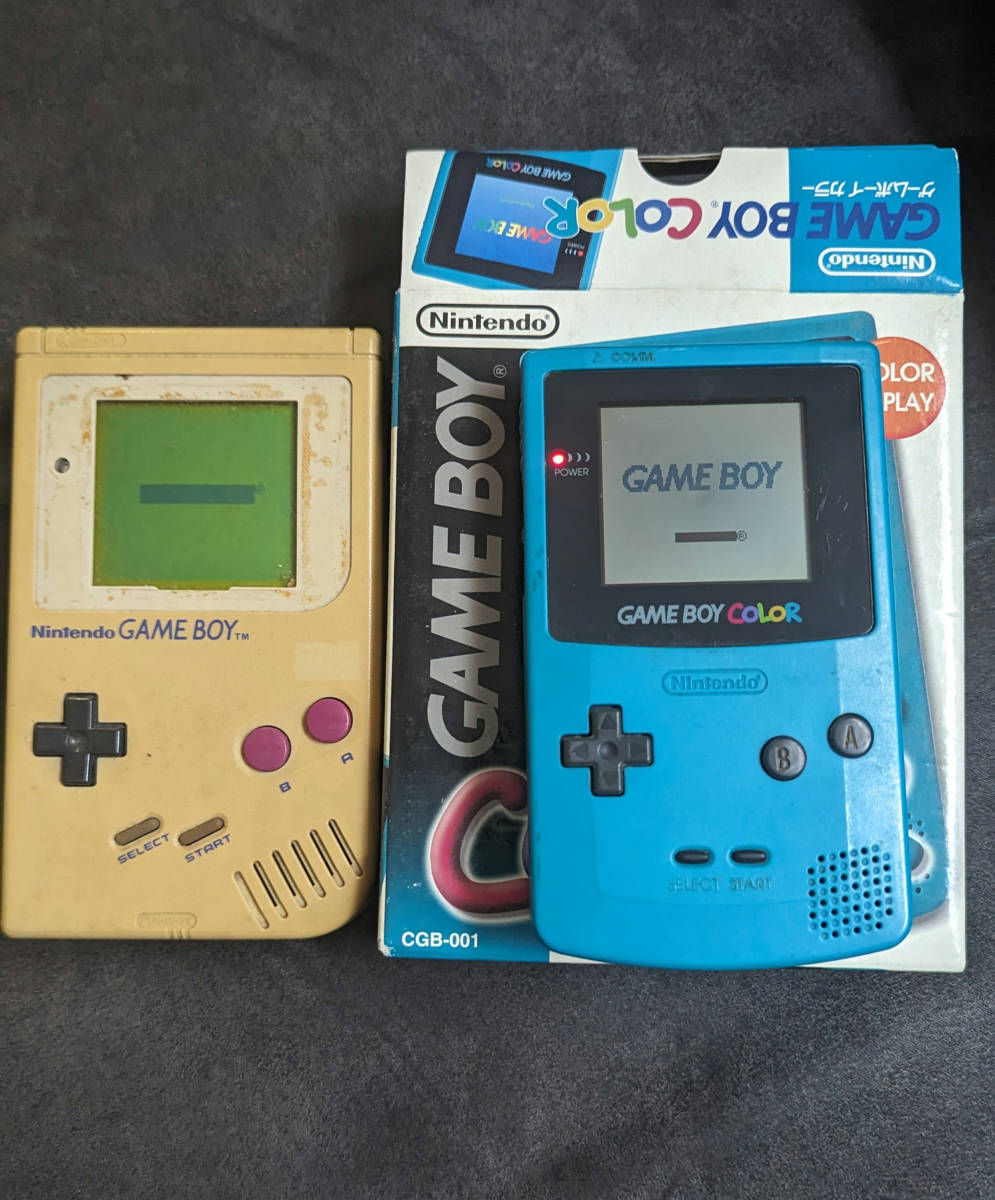 ゲームボーイ初代本体 ゲームボーイカラー 2台セット ジャンク扱い