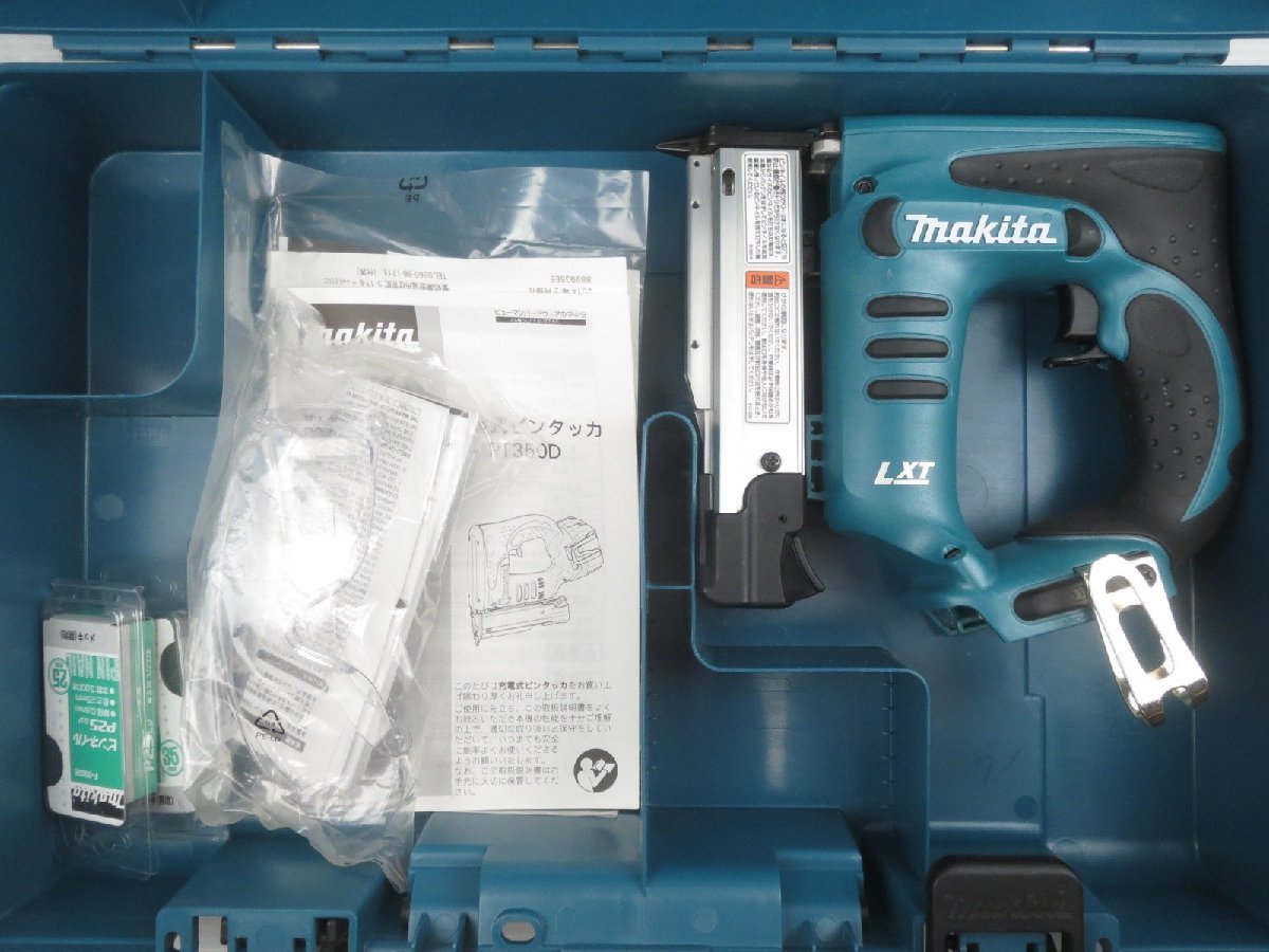 ♪makita マキタ 充電式ピンタッカ PT350D 本体とケース♪動作OK 中古良品