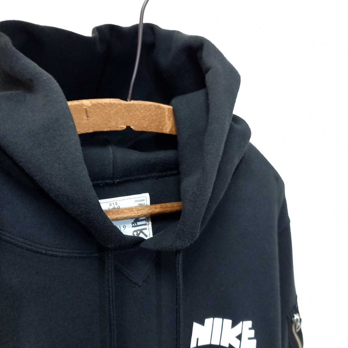 メンズ / Lサイズ sacai × NIKE NRG HOODY ドッキング MA-1 スウェット 
