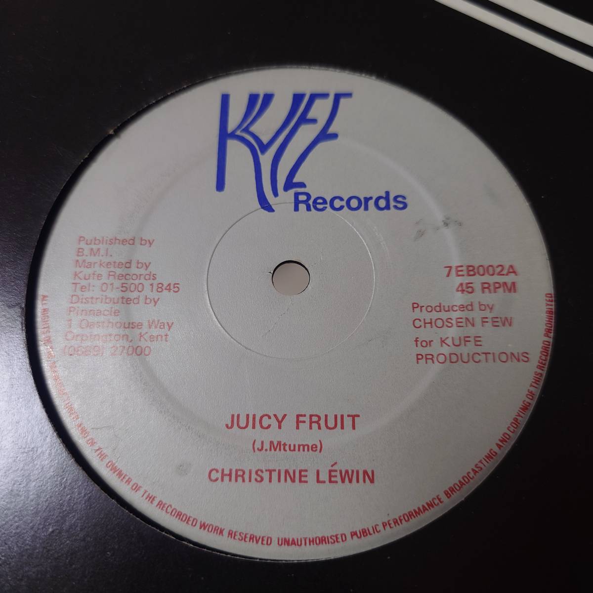 Christine Lewin - Juicy Fruit // Kufe Records 12inch / 藤原ヒロシ / Chosen Few / Mtume / Lovers / Lwin