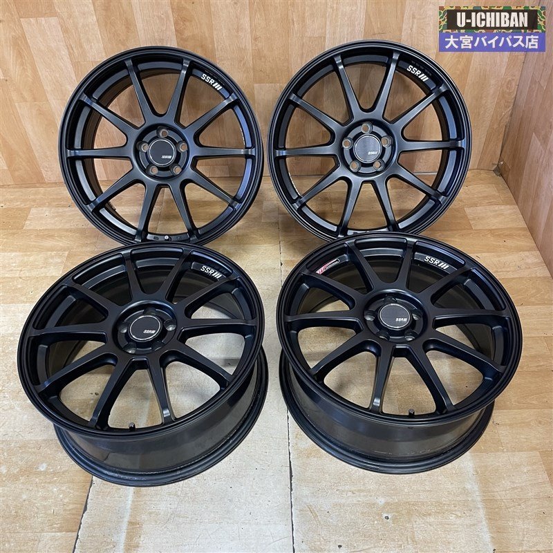 軽量 SSR GTV02 18インチ 7.5J +48 5H 100 マットブラック 4本セット 86 BRZ プリウス カローラスポーツ等に ☆004