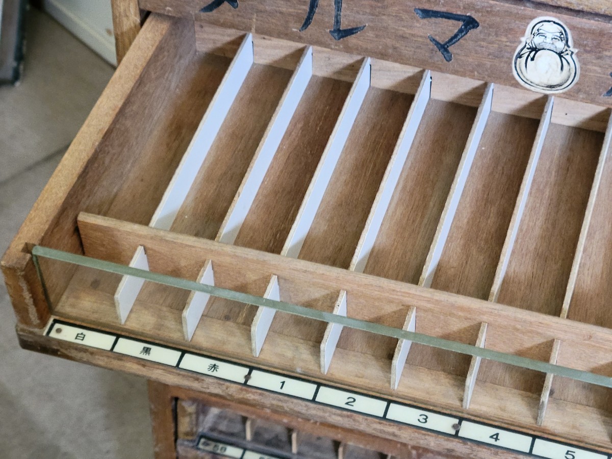 収納棚 古い木製ガラスケース 卓上 ショーケース 小物入れ 引き出し