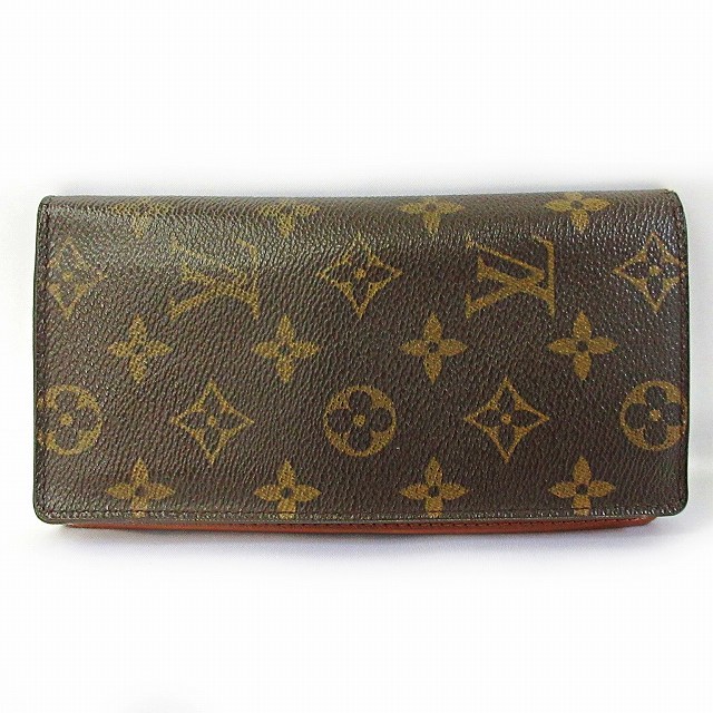 ルイヴィトン LOUIS VUITTON M60825 モノグラム ポルトカルトクレディ 長財布 ロングウォレット 二つ折り ブラウン 0721 ■GY10 メンズ レ