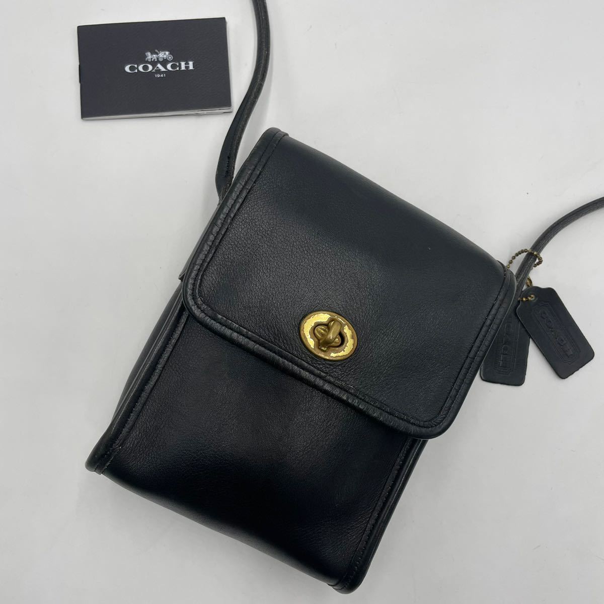 1円 定価10万級 コーチ coach サコッシュ ショルダーバッグ ビジネスバッグ ブラック 黒 メンズ レディース オールドコーチ