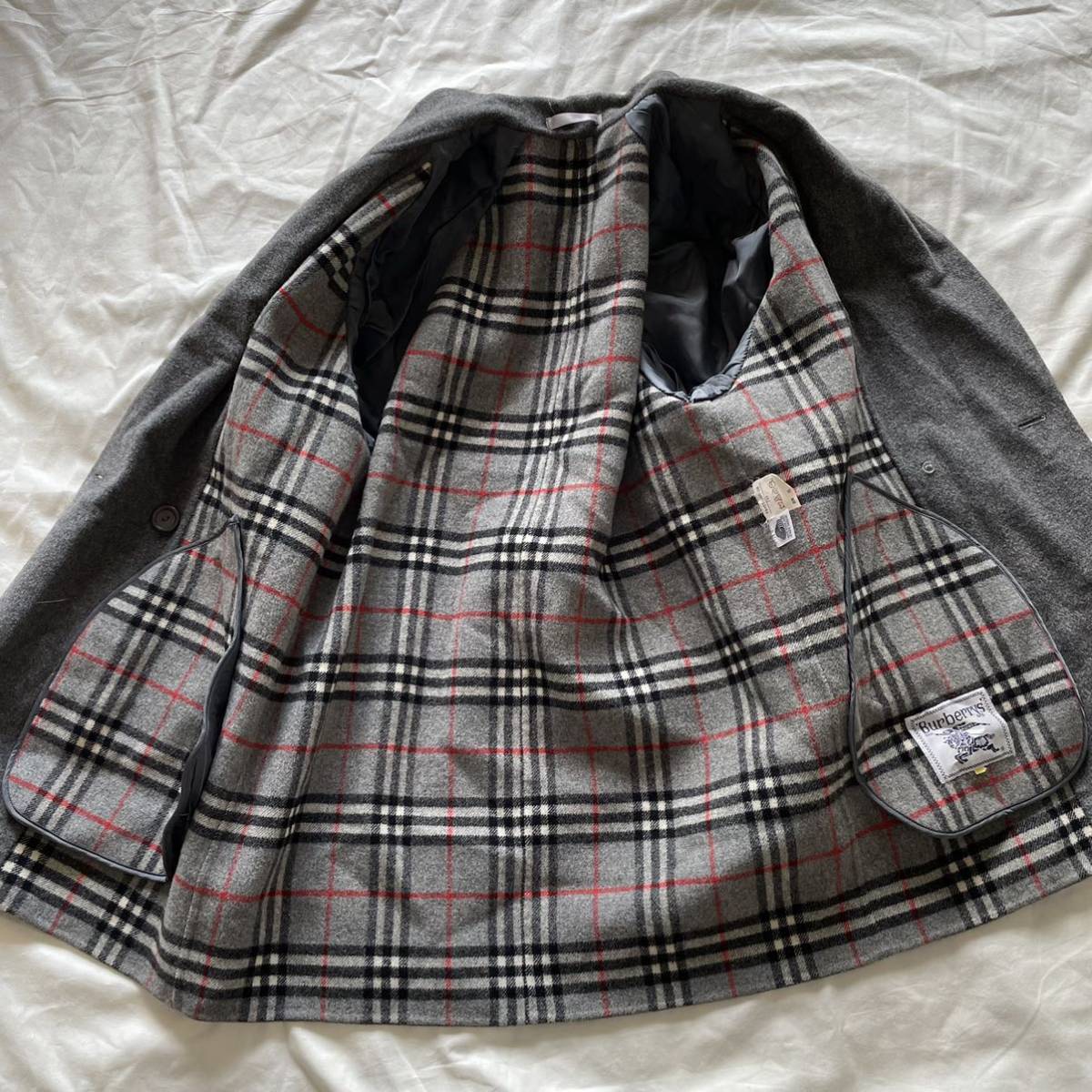 バーバリーチェックコート 限定 ウールコート BURBERRYバーバリー