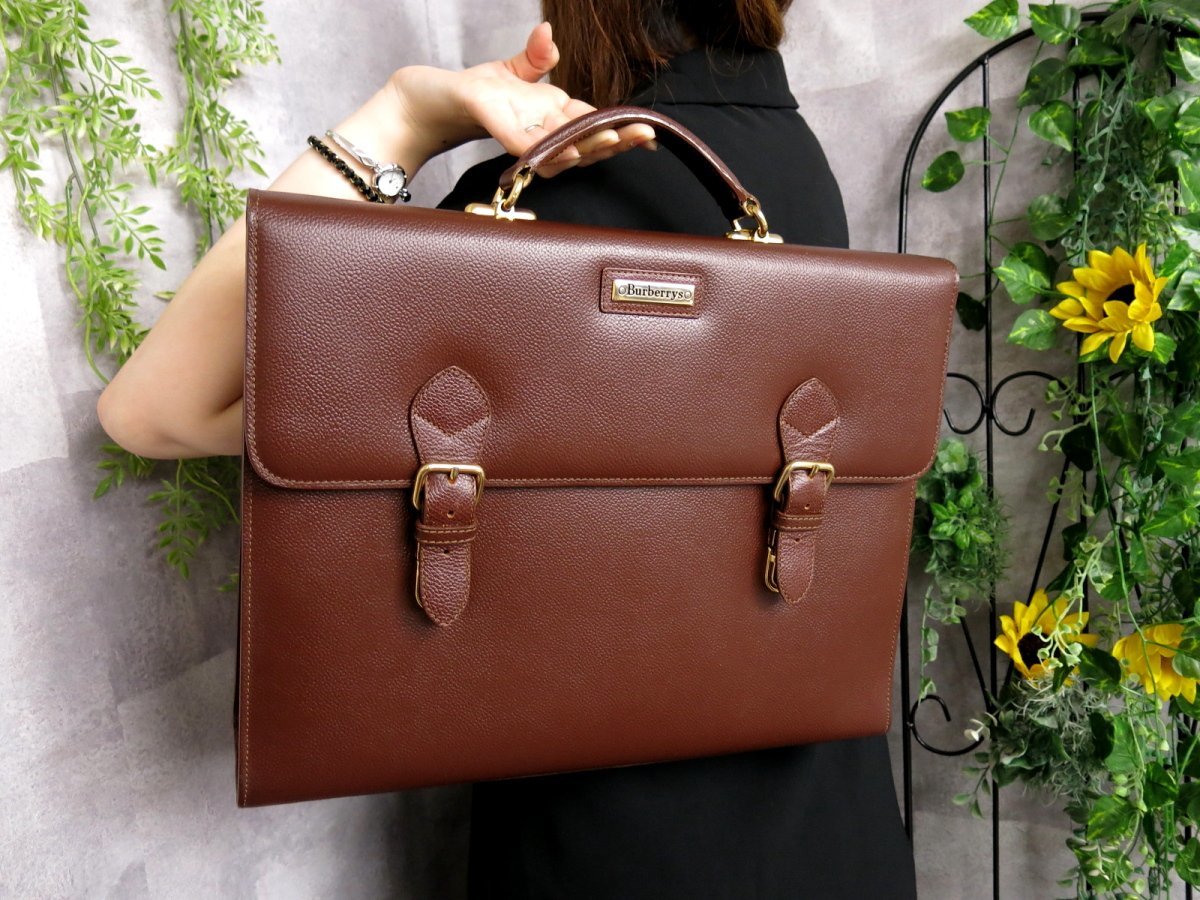 ○超美品○BURBERRY バーバリー○メンズ○ノバチェック○カーフ レザー 