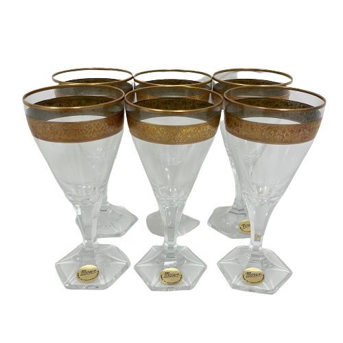 売れ筋最安 【moser/モーゼル】ワイングラス 6客 金彩☆3456 【公式通販】