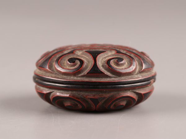 中国古玩 唐物 堆黒 具利 香合 細密細工 時代物 極上品 初だし