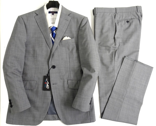 ■NEO CAESAR ネオ シーザー 新品 定価6.9万 清涼サマーウール ピンチェック柄 2B ジャケット パンツ スーツ 192A4010 A5 ▲050▼bus1600b