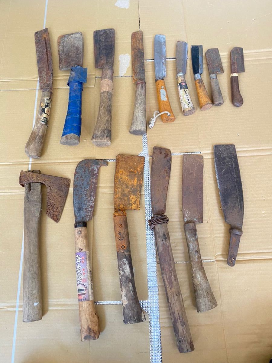 大工道具 斧 15本まとめて売る