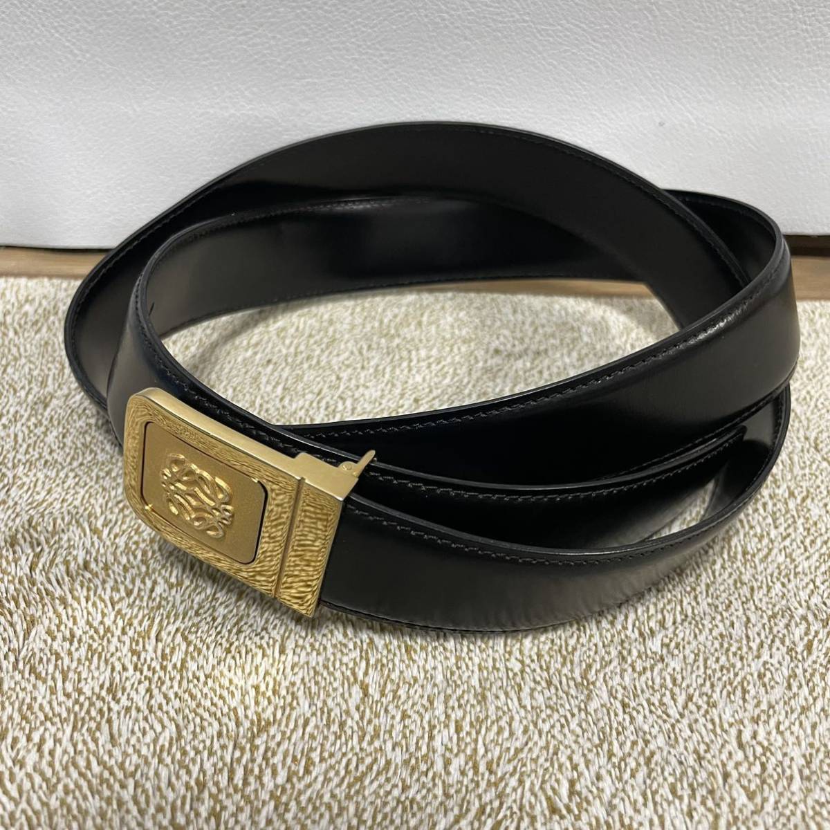 ロエベ LOEWE ベルトバックル ゴールド系 メンズ バックル分離可能 本 
