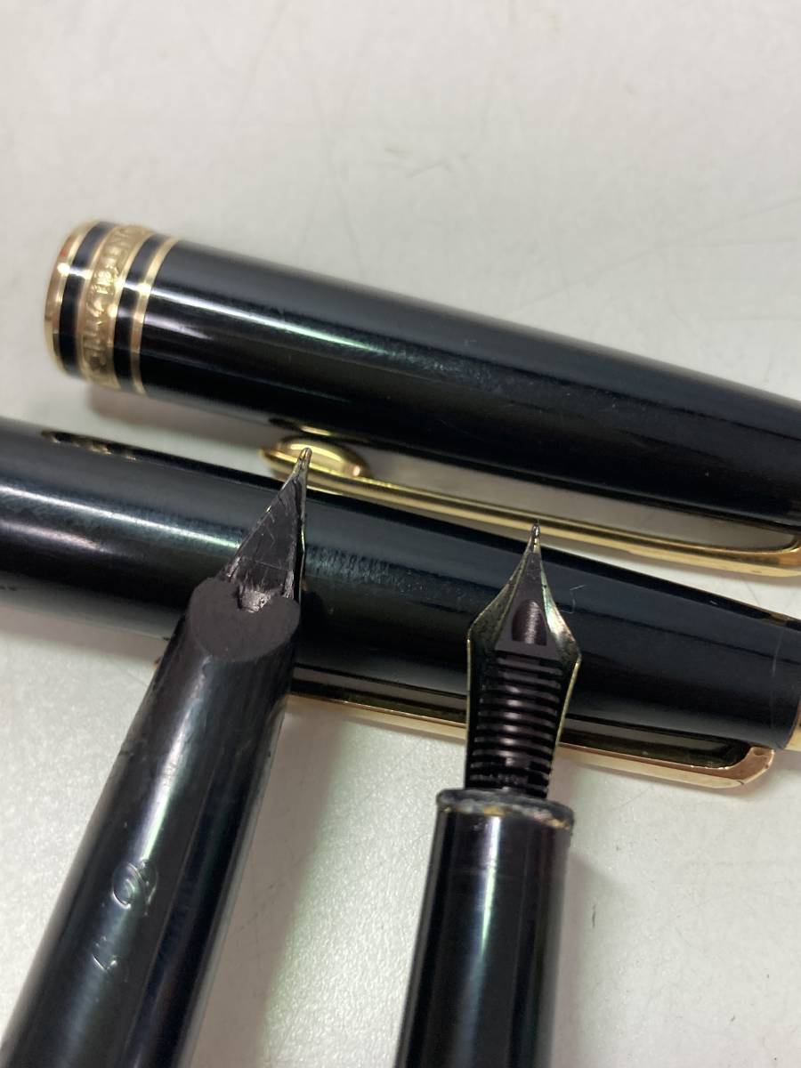極美品モンブラン 万年筆 NO.144 2本セット レザーペンケース付き