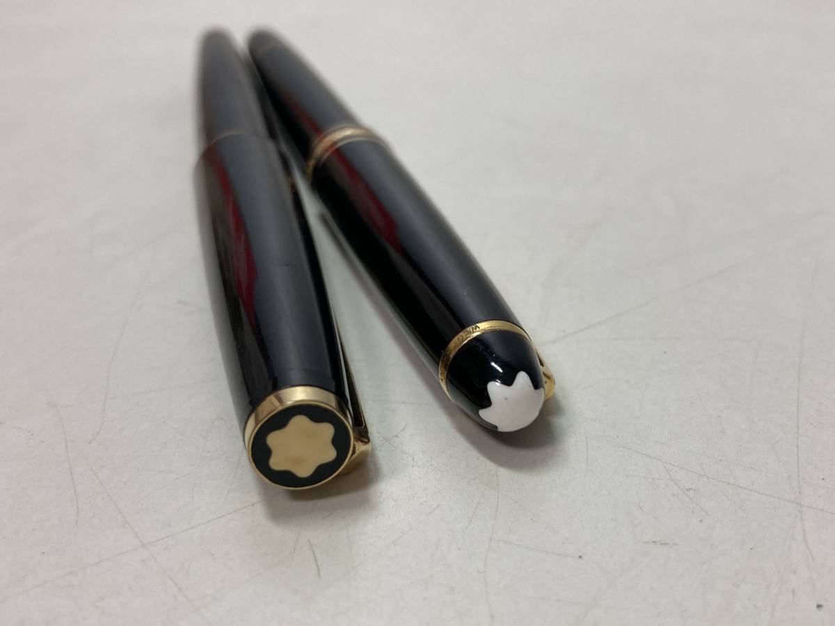 極美品モンブラン 万年筆 NO.144 2本セット レザーペンケース付き