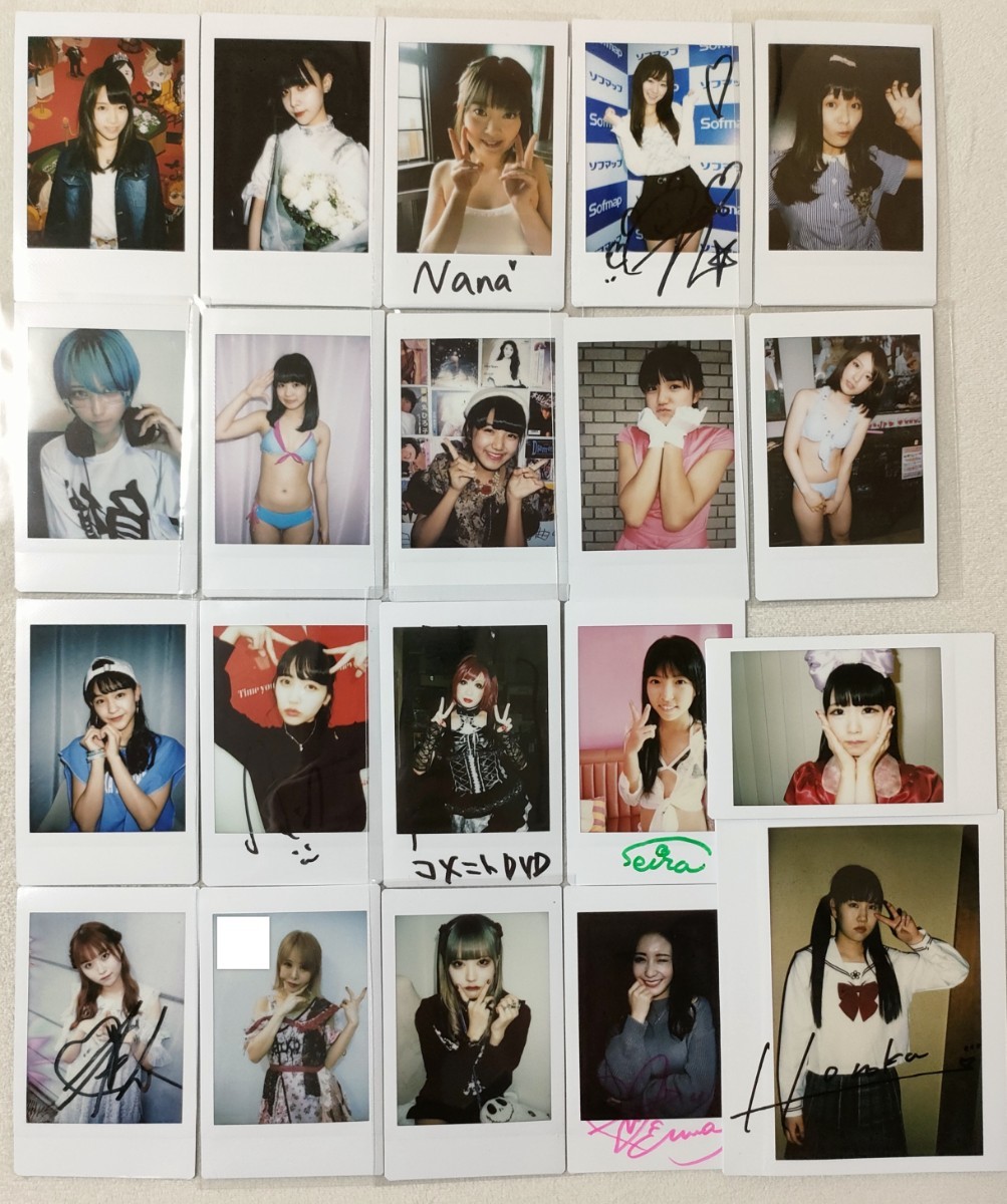 グラビアアイドル チェキ、ポラ20枚セット 水着 セクシー女優 写真