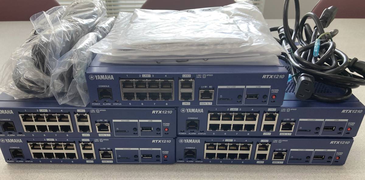 YAMAHA（ヤマハ） ギガアクセスVPNルーター　RTX1210　初期化済み　5台セット