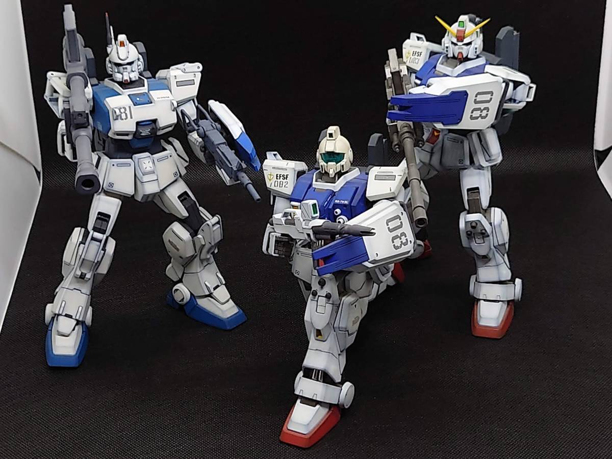 1/100 MG 08小隊3体セット Ez-8 陸戦型ガンダム＋ジムヘッド 