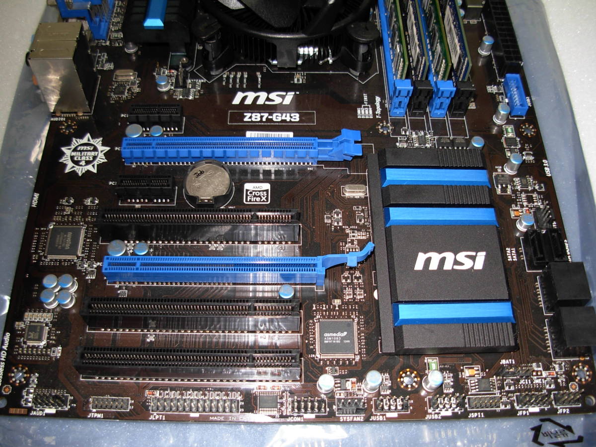 送料込】 中古動作品msi Z87-G43 INTEL CORE i5-4430 DDR3 16GBメモリ CPU
