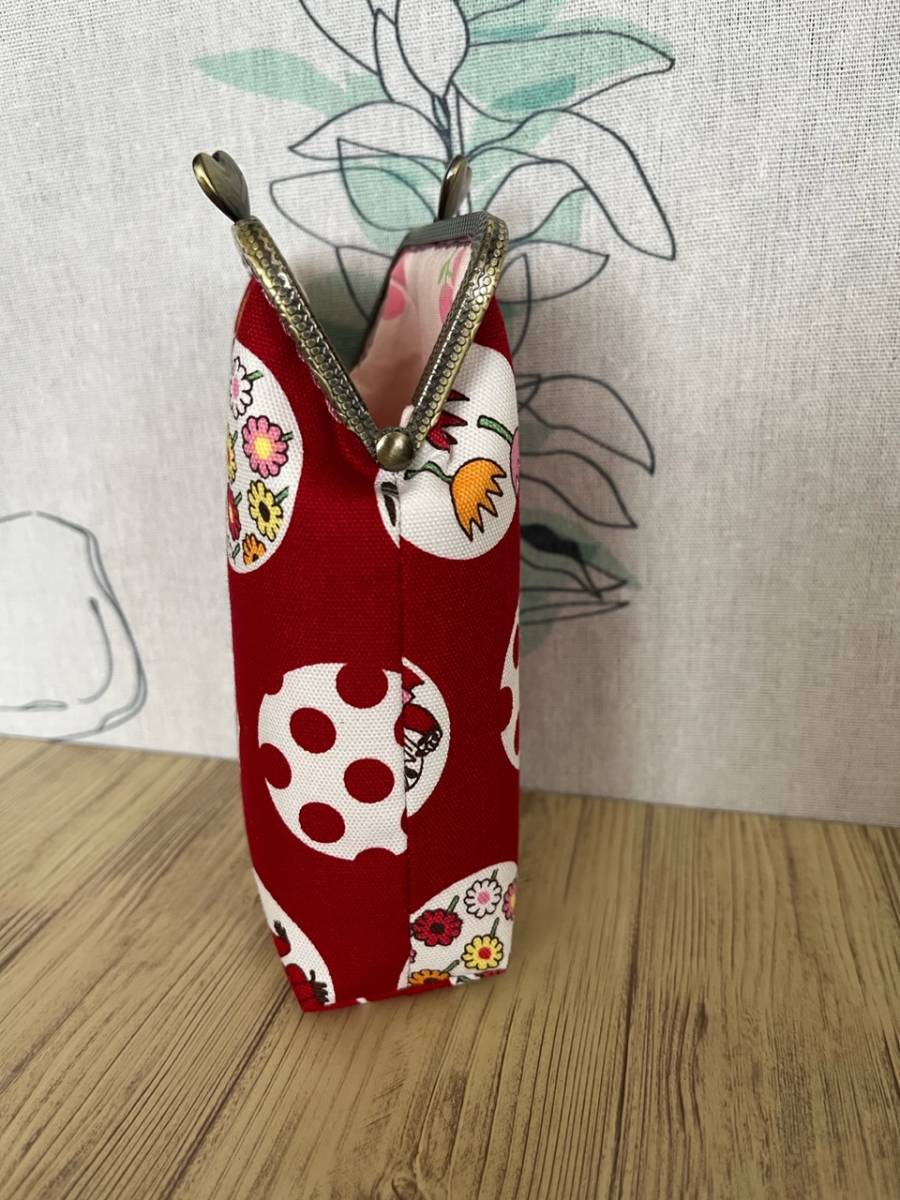 縦型がま口 ポーチ / 小物入れ / タバコケース / ハンドメイド