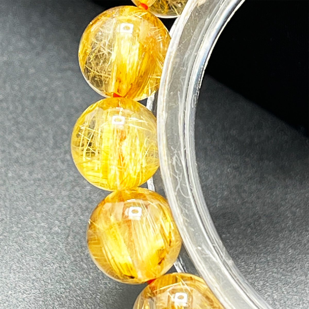 タイチンルチル ブレスレット 水晶 タイチンルチル10ミリ粒 現品一粒