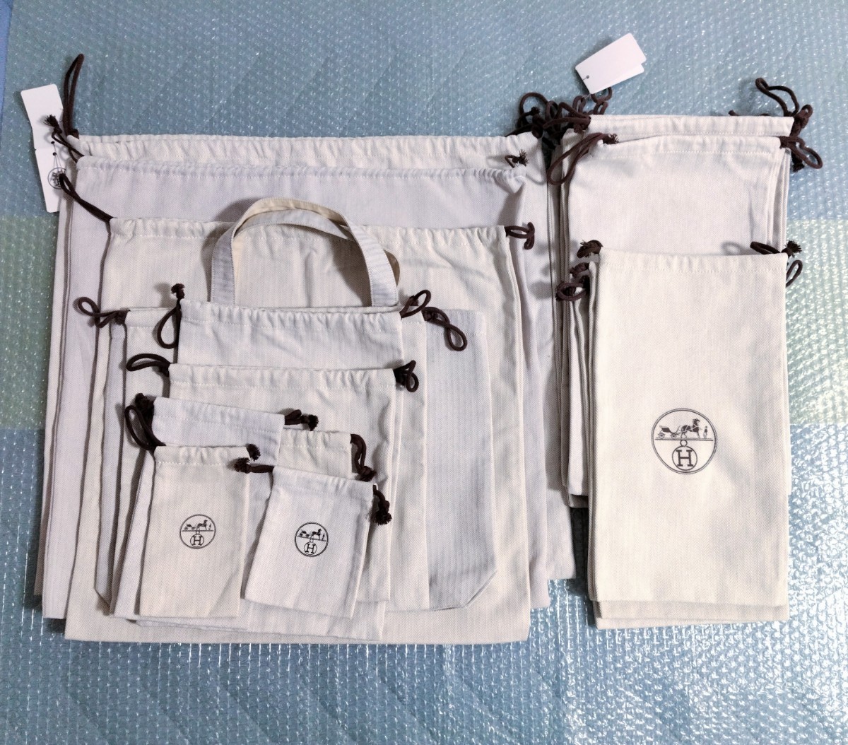 HERMES 空箱 HERMES保存袋（巾着）セット エルメス HERMES 空箱 ケース