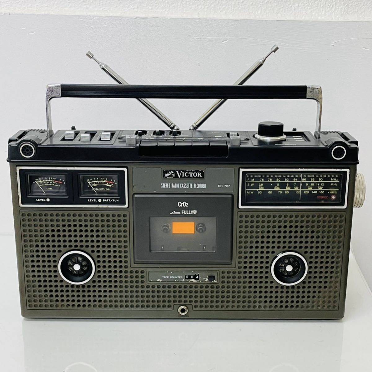 VICTOR ビクター RC-707 ステレオラジオ カセットレコーダー i13888 100サイズ発送