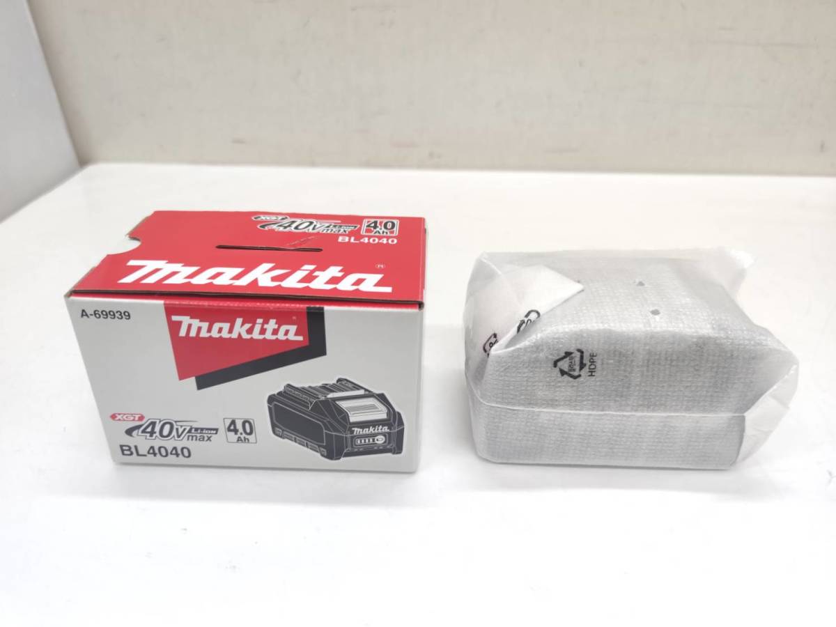 送料無料g22718 makita マキタ 純正 40V 4.0Ah BL4040 リチウムイオンバッテリー 電動工具 大工道具 DIY 箱付き 未使用