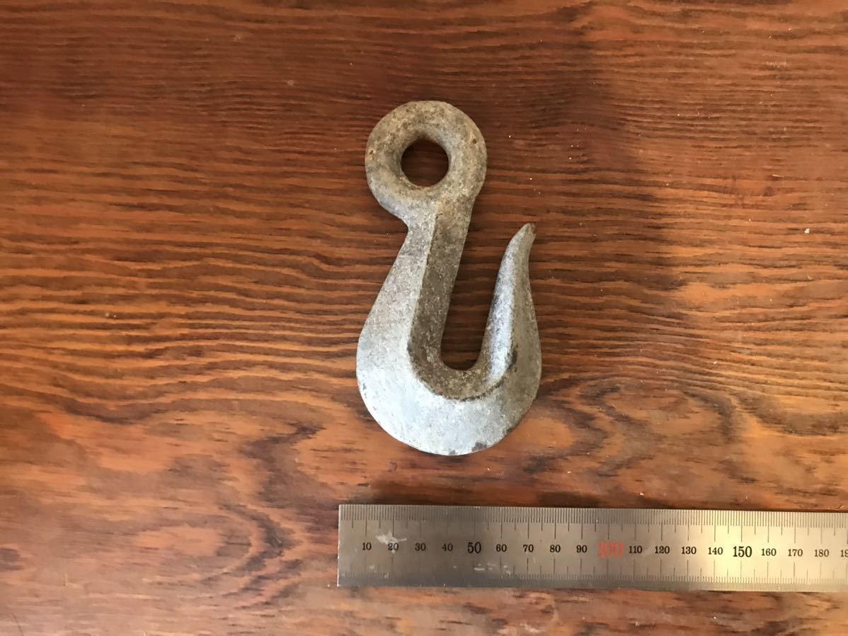 鉄　フック　船舶　鎖　古道具　アンティーク _3