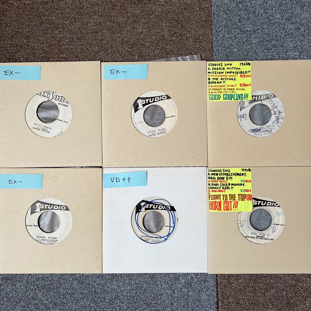 STUDIO ONE オリジナル盤 インスト7インチ6枚セット。　coxsone studio1 jackie mittoo