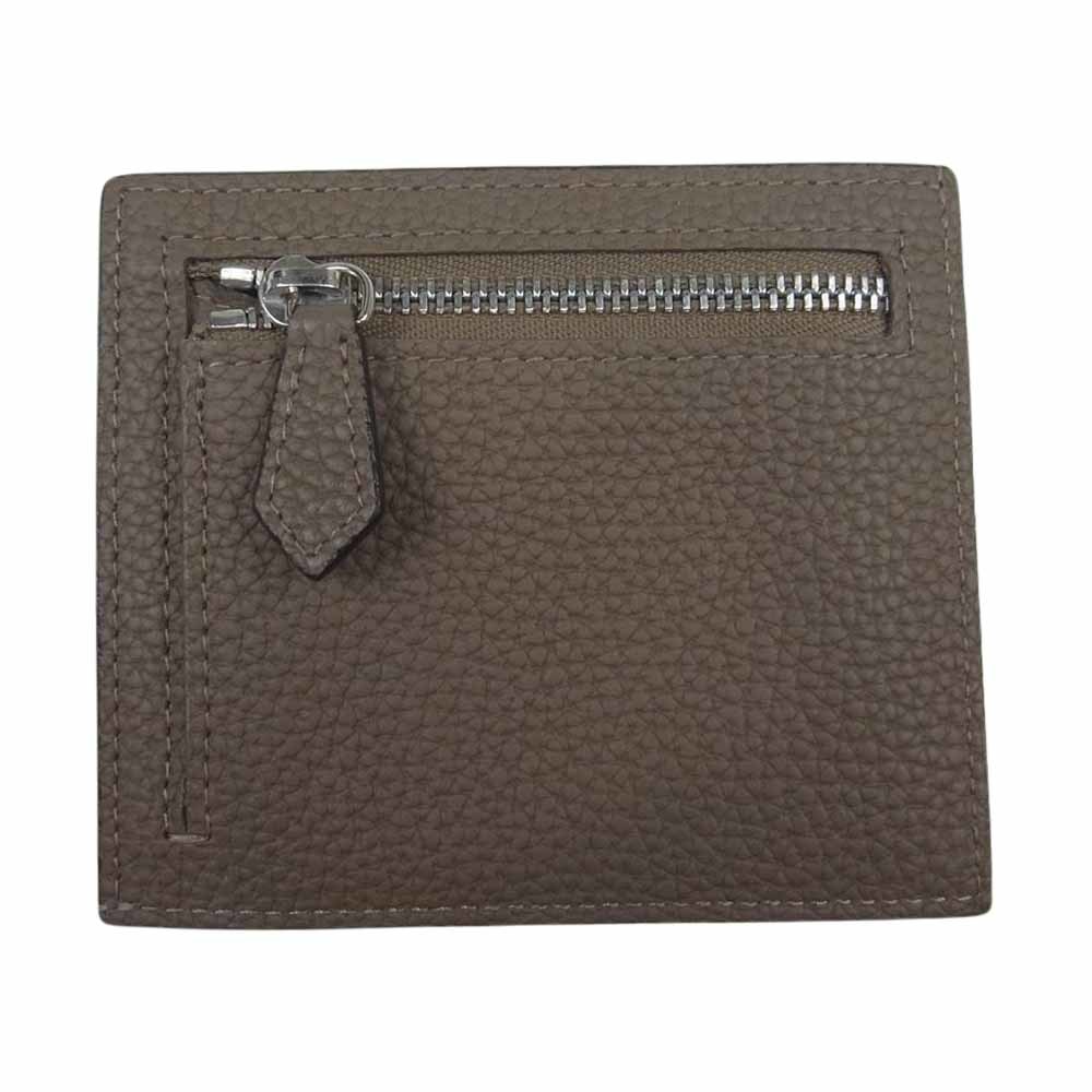 ボナベンチュラ BONAVENTURA Perlinger社 カーフ シュリンクレザー スリム ウォレット ブラウン系【美品】【中古】