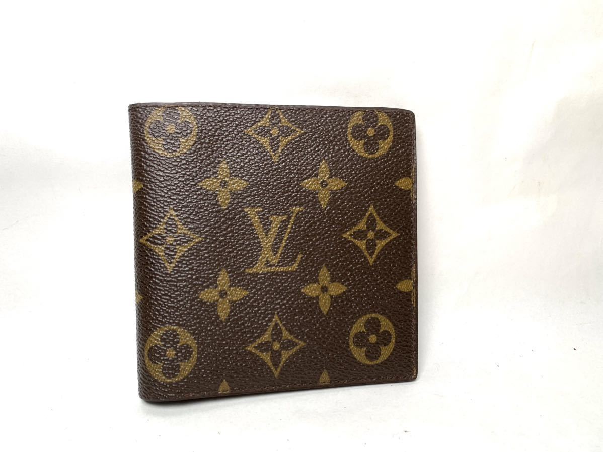 D65 極美品 1円 LOUIS VUITTON ルイヴィトン ミュルティブル モノグラム ポルトフォイユ マルコ 二つ折 財布 ウォレット メンズ 