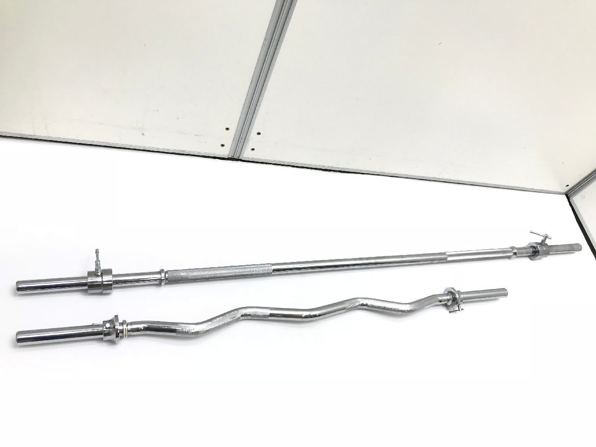 IROTEC レギュラーバーベルシャフト 180 ワイド カラー2個 パット付