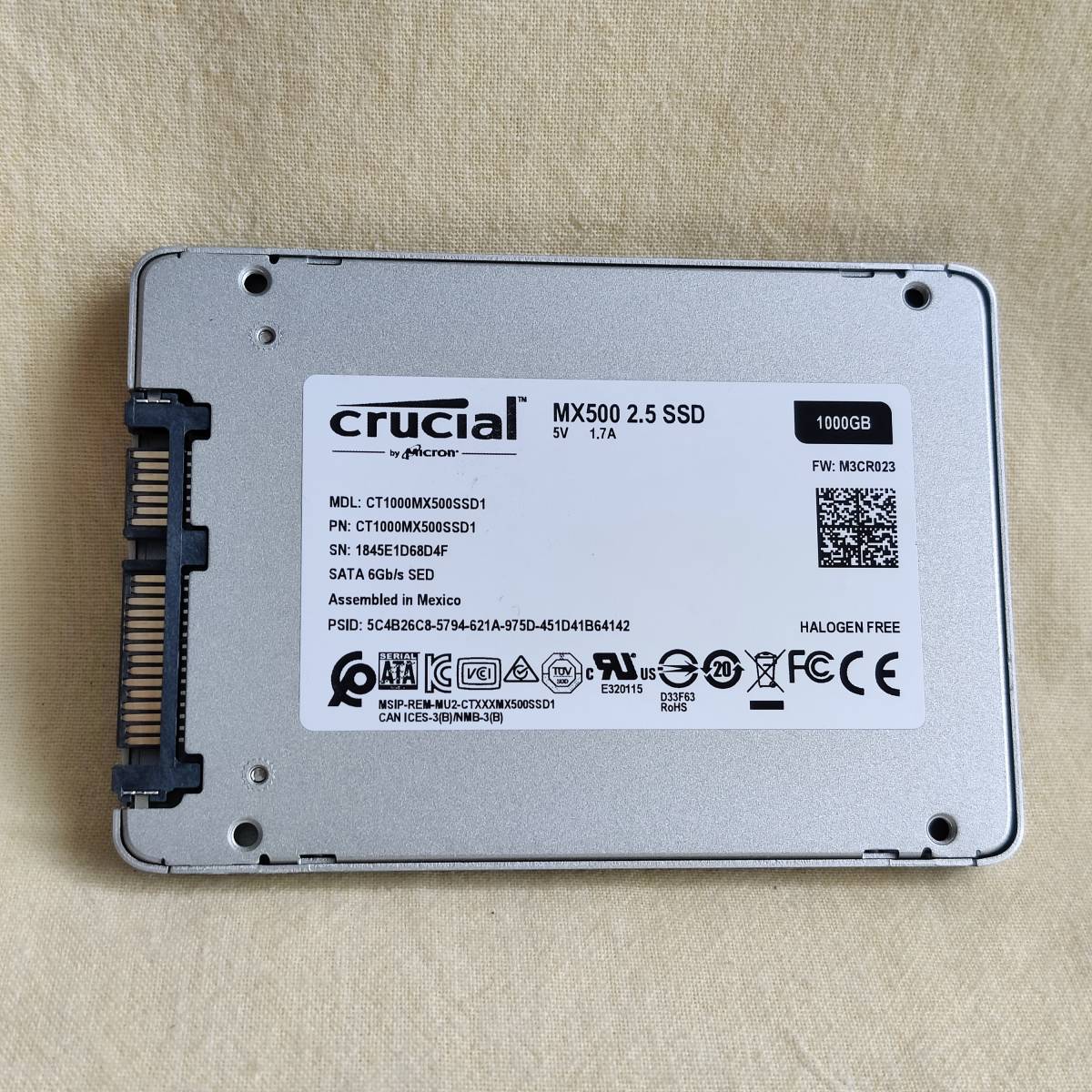 D68D4F】crucial CT1000MX500SSD1 SSD 1TB Crucial MX500 1TB TL 2.5in