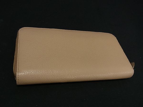 PRADA プラダ 長財布 キャンバス レザー ベージュ ブラウン 1円 □美品□ PRADA プラダ レザー ラウンドファスナー 長財布