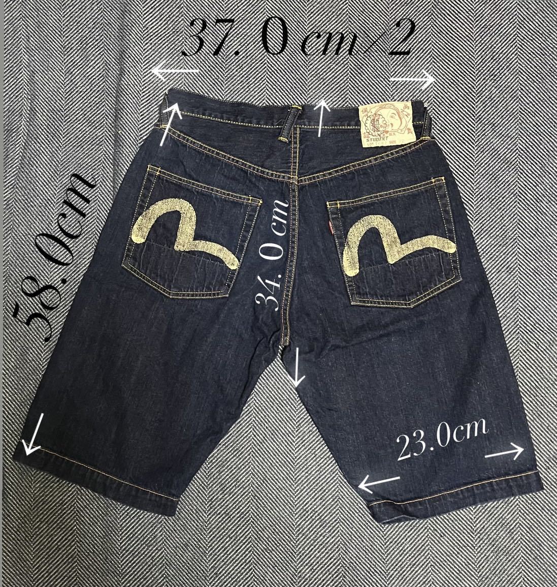 限定SALE，人気 EVISU デニム ショートパンツ lot 7001