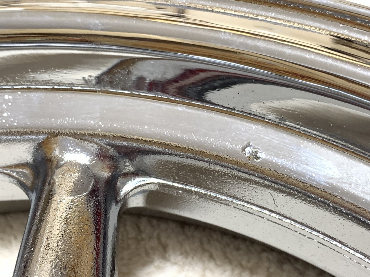 HONDA（ホンダ）純正 NSR80 ホイール メッキ加工品 前後セット 加工後