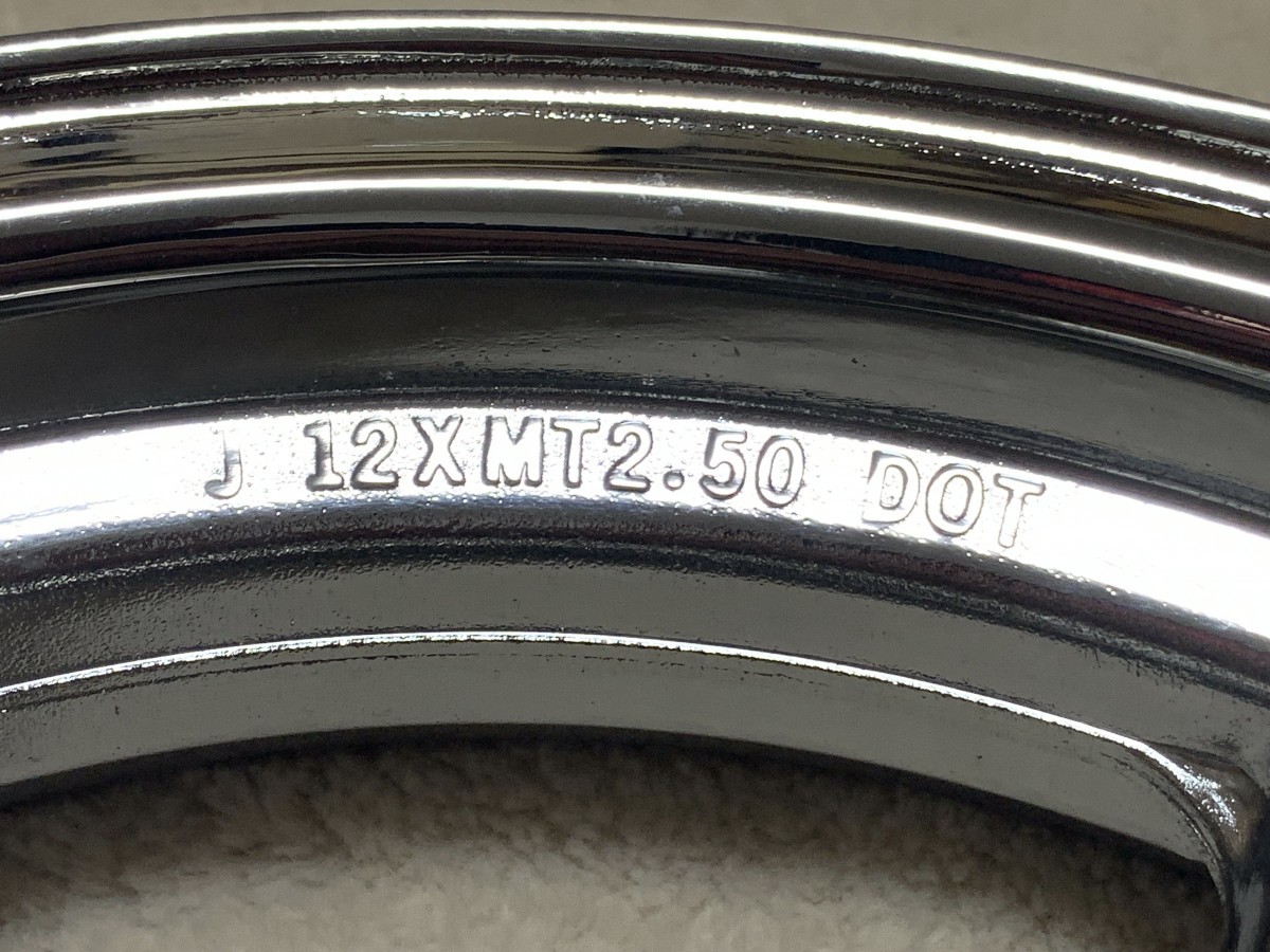 HONDA（ホンダ）純正 NSR80 ホイール メッキ加工品 前後セット 加工後