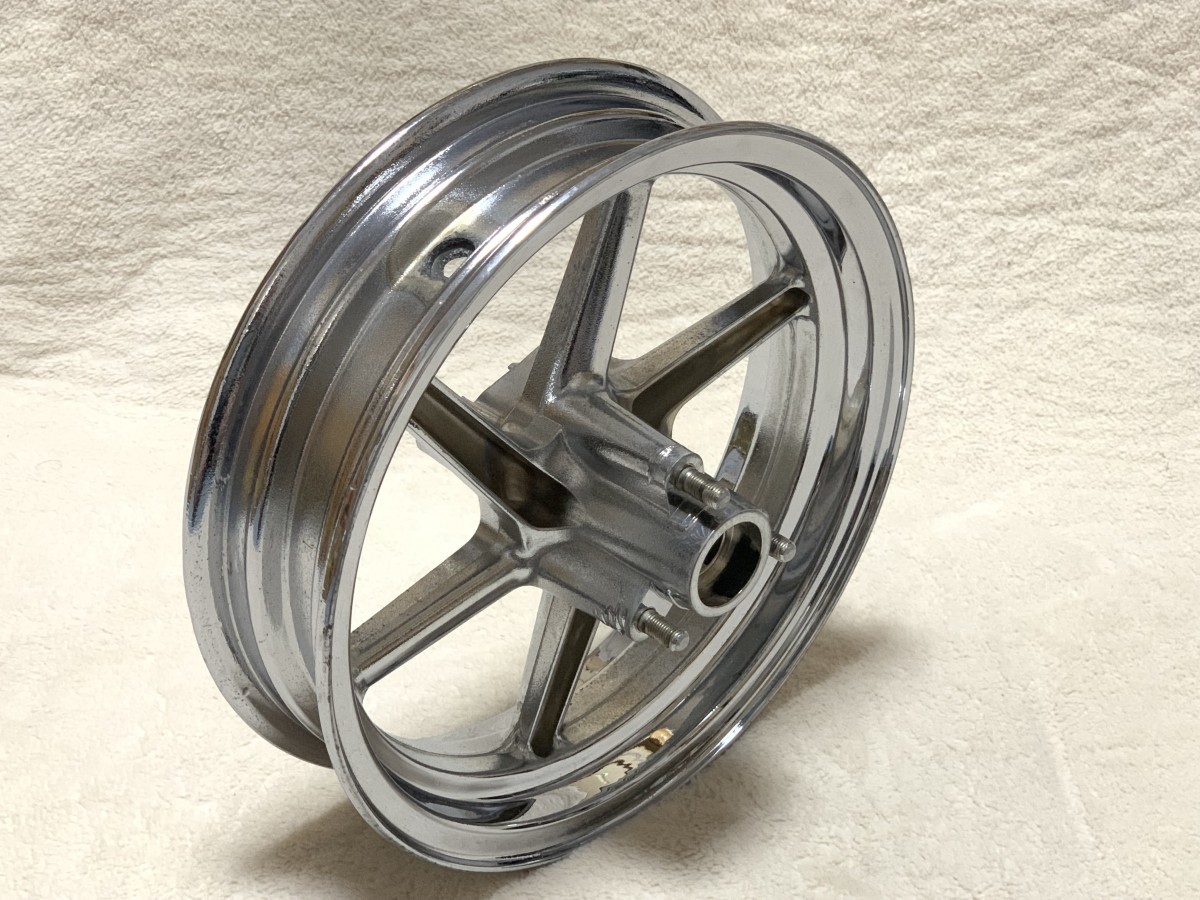 HONDA（ホンダ）純正 NSR80 ホイール メッキ加工品 前後セット 加工後