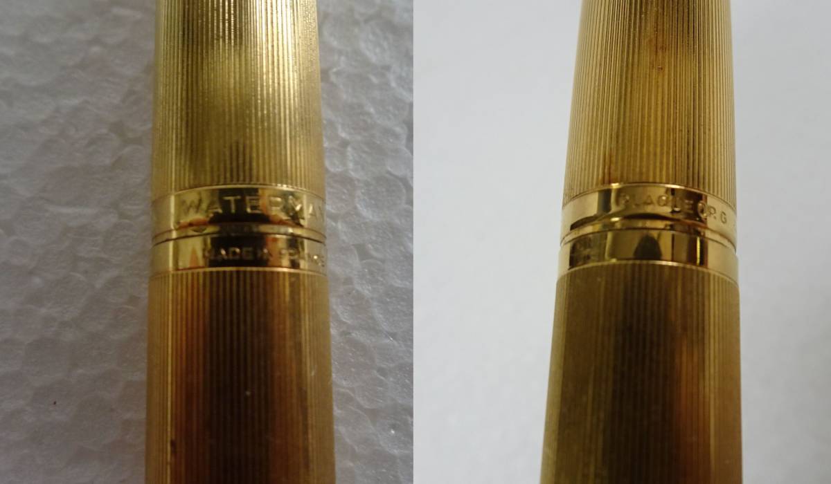 ウォーターマン WATERMAN PLAQUE OR G 万年筆 ペン先 18K750 MADE IN