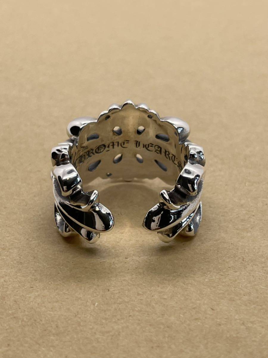 CHROME HEARTS ダブルフローラルクロスリング 21号 インボイス  