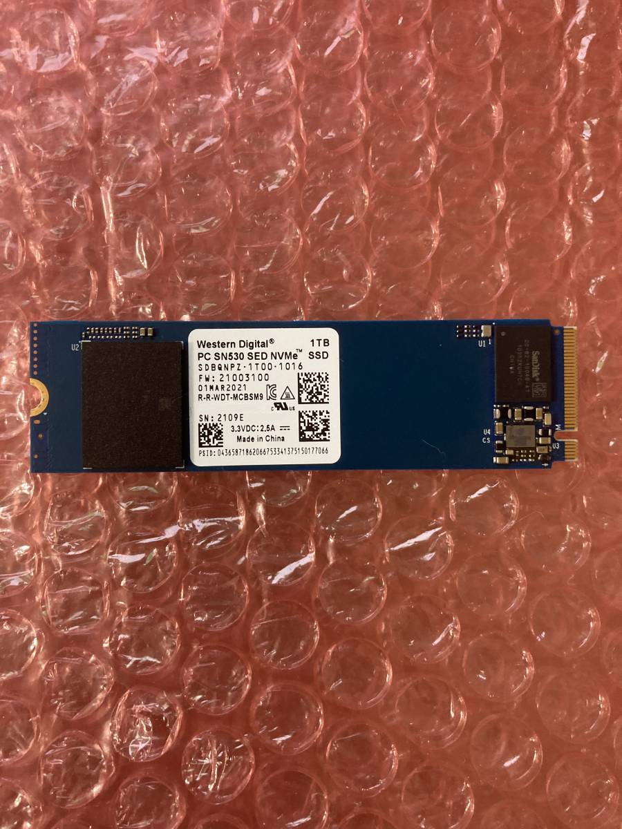 Western Digita WDC SSD PC SN530 SED NVMe 1TB M.2 2280 