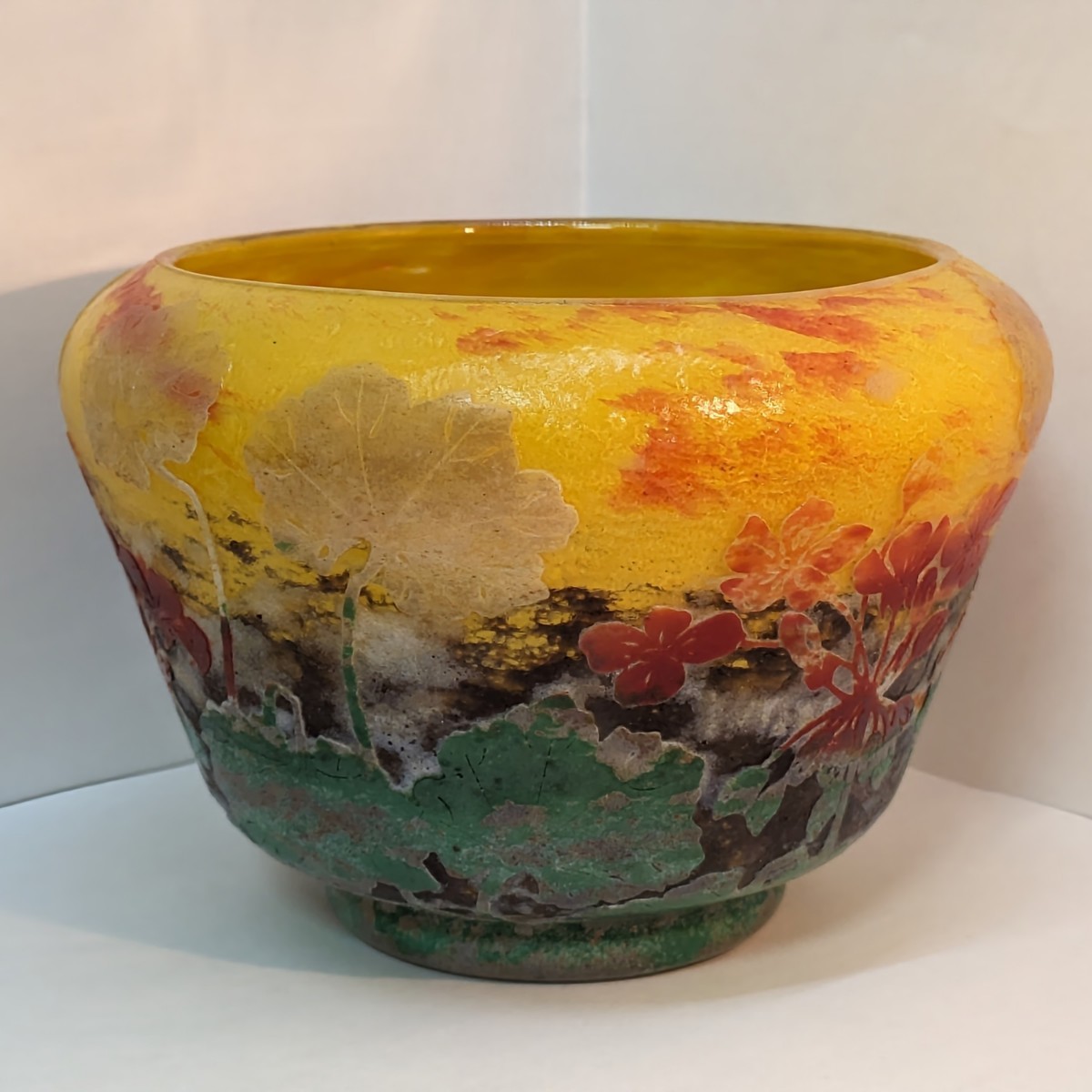 ドーム ナンシー Daum Nancy 蔓草連続文花入 本物保証 ドーム ナンシー