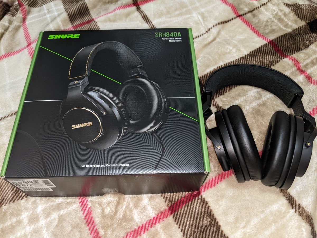 【中古美品】SHURE　SRH840A プロフェッショナル・スタジオ・ヘッドホン 密閉型　シュア_1