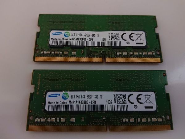 動作確認済み) SAMSUNG 8GB DDR4 1Rx8 PC4 2133p 8GBx2枚 計16GB No