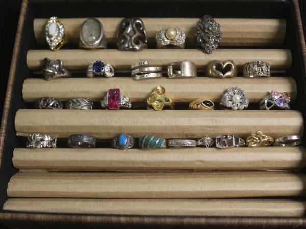 8066 sv リング　27個まとめ売り　ｓｖ　925　刻印有り　総重量150ｇ