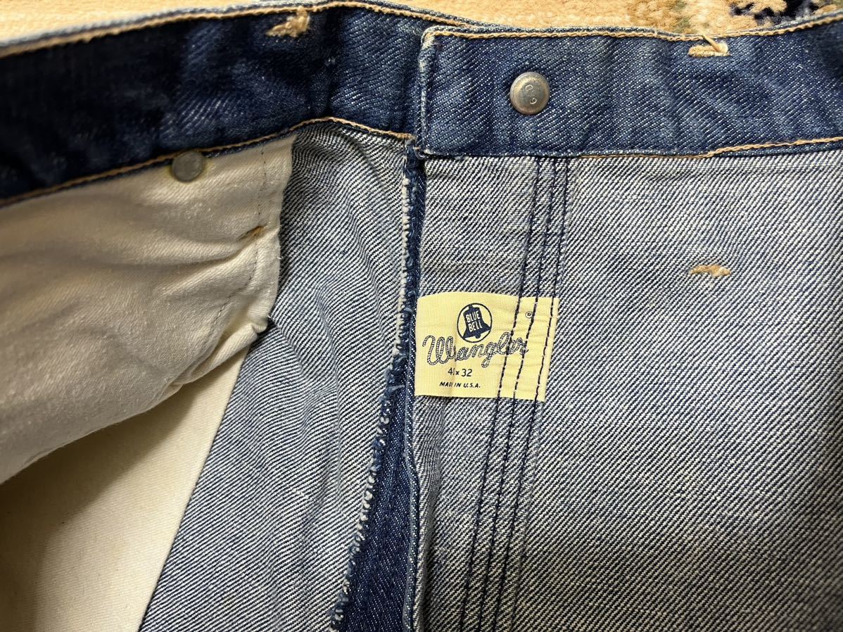 当時物 60s ラングラー デニム パンツ USA製 WRANGLER 11MWZ 