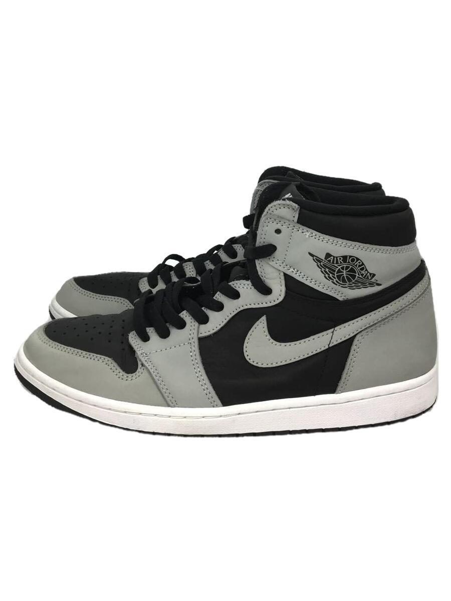 NIKE◆AIR JORDAN 1 RETRO HIGH OG_エアジョーダン1レトロ ハイ OG/グレー/シャドウ2.0