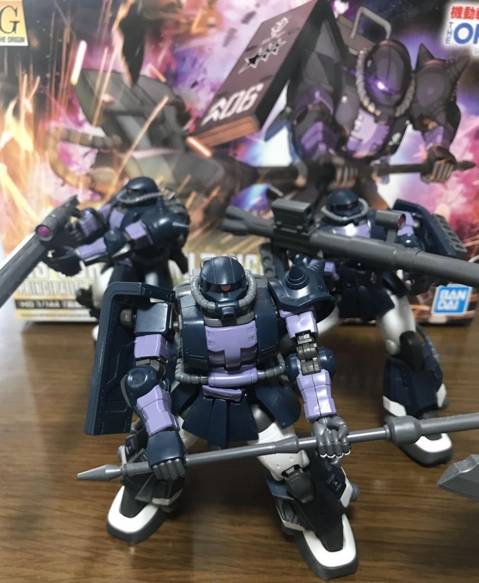 組済/ジャンク品】 ガンプラ HG 黒い三連星 高機動型ザクⅡ 3体セット