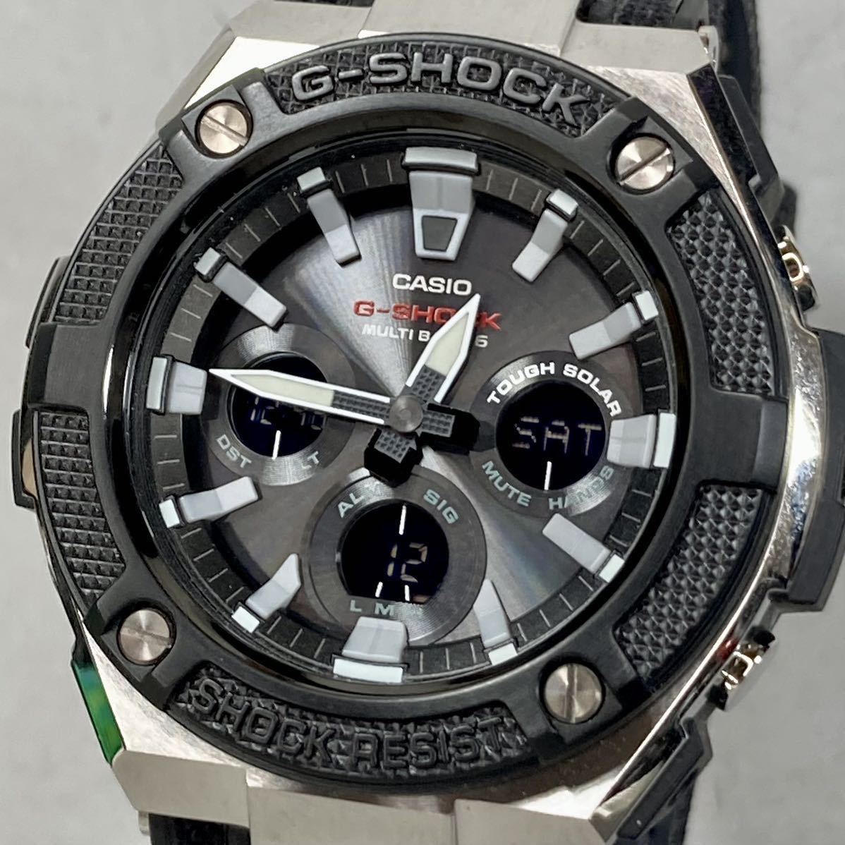 極美品 箱説付 G-SHOCK GST-W330AC-1AJF G-STEEL Gスチール タフ