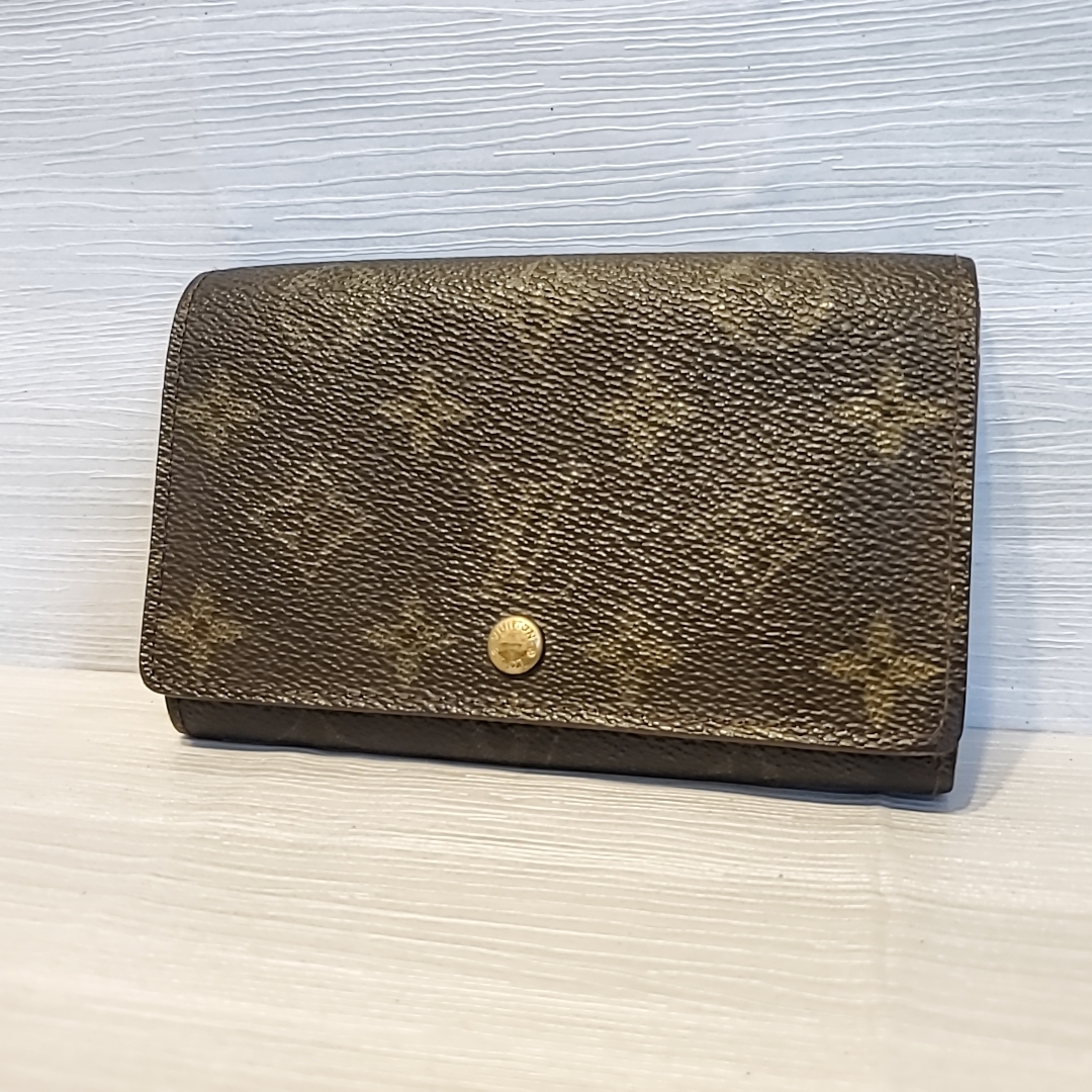 1697 即決 LOUIS VUITTON ルイヴィトン モノグラム ルトモネ・ビエ・トレゾール 二つ折り 財布 ウォレット ロゴ 小銭入れ 札入れ